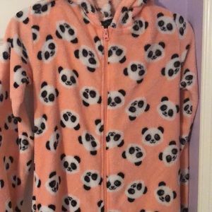 Panda print onesie